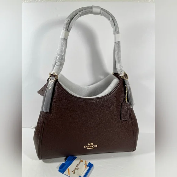 NWT Coach Erin Shoulder Bag In pebble Leather In Gold/Maple - Picture 1 of 7
